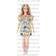 Mattel Barbie Fashionista Yellow Blue Floral Down Syn [Ukendt]